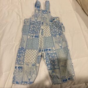 Vintage Baby Clown Train Overalls